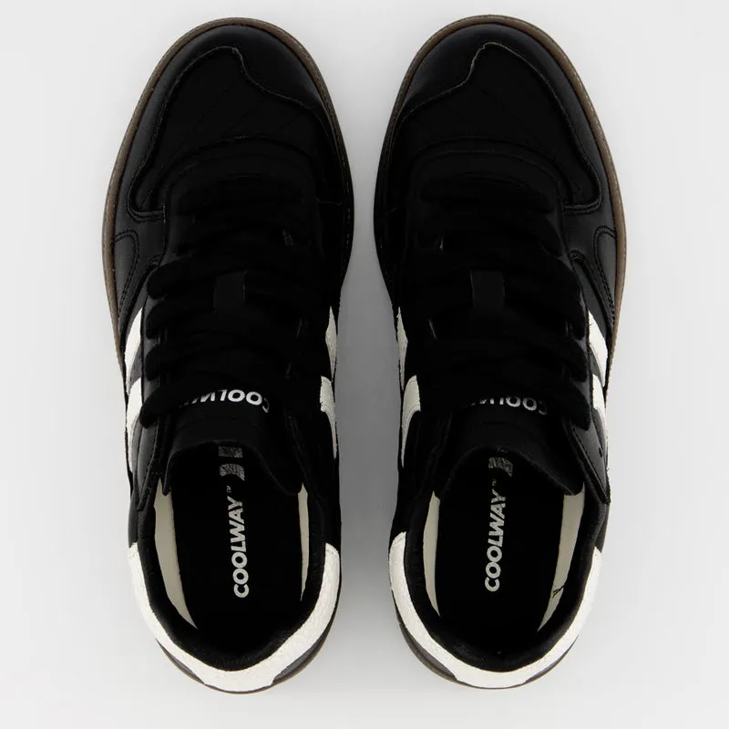 COOLWAY GOAL BLACK LEATHER SHOES