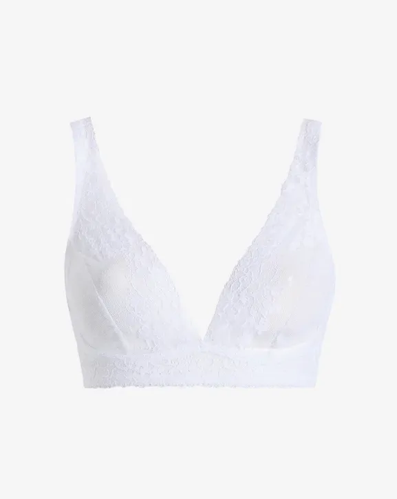 Double Take Lace Bralette - White