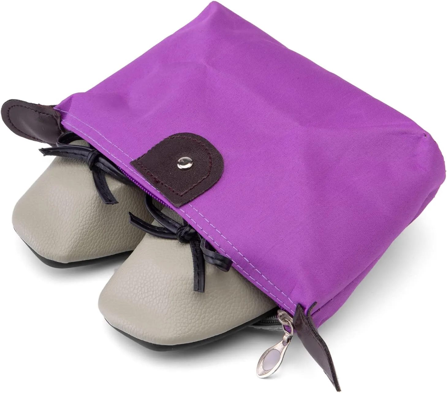 Gicoiz Foldable Flats Womens Square Toe Bowtie Ballerina Slippers