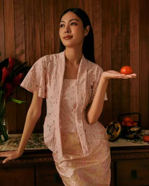 Jasmine Kebaya Top (Baby Pink)