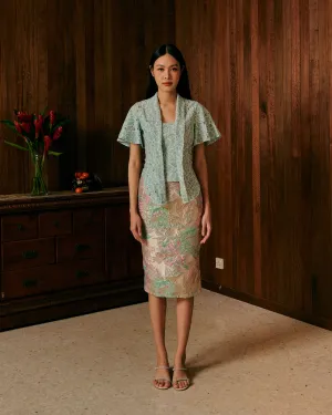 Jasmine Kebaya Top (Slate Blue)