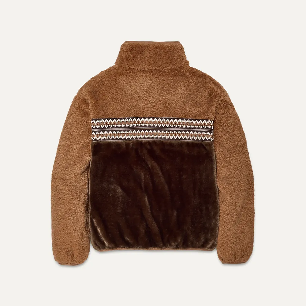 Marlene UGGfluff Jacket Heritage Braid Chestnut