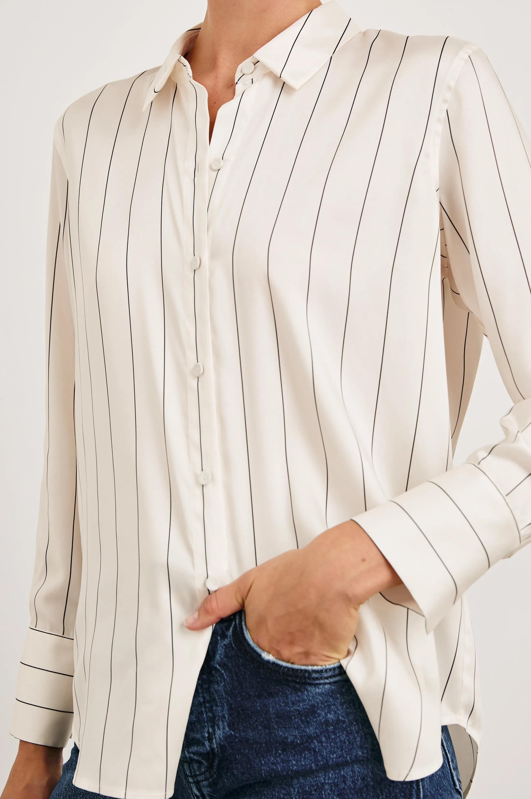 SAIGE SHIRT - BRIXTON STRIPE