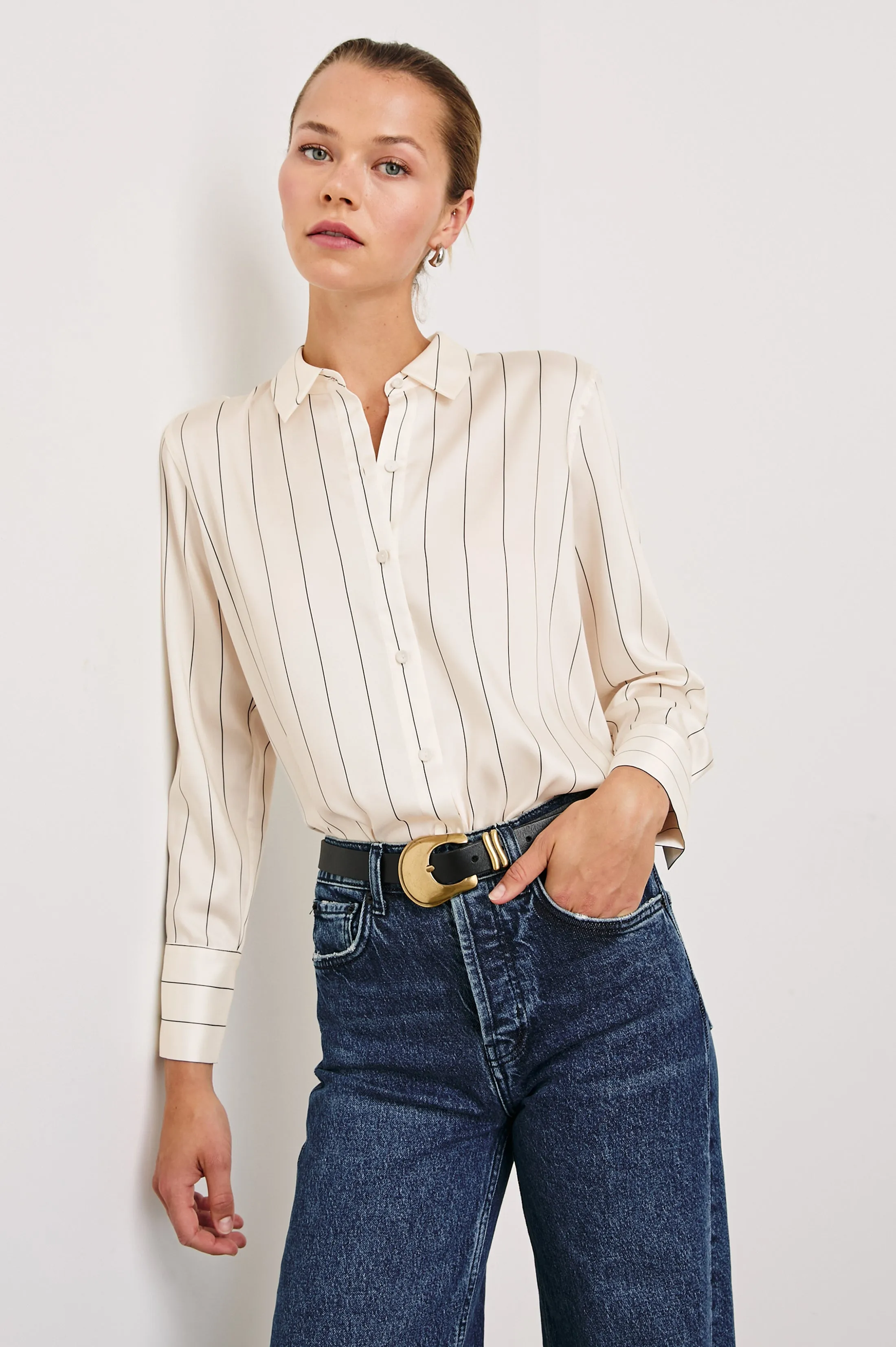 SAIGE SHIRT - BRIXTON STRIPE