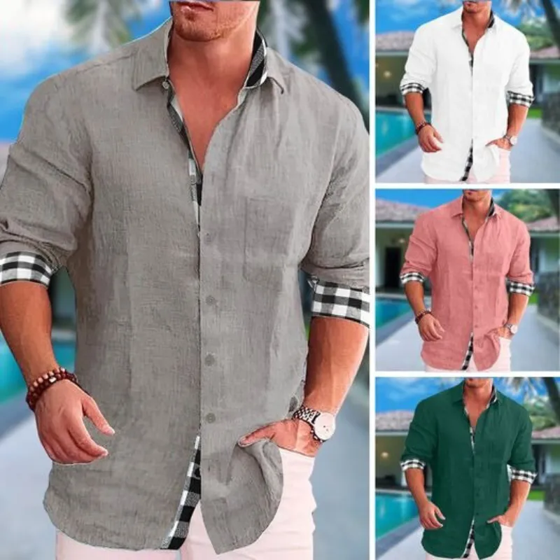Shirts with checked lining in casual style - DONALD