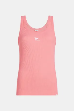 SINGLET PRINT (S25F1419) FLUOR PINK - WHITE