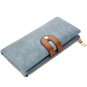 Vbiger Compact Women Purse Foldable Lady Wallet Cellphone Purse Wallet with RFID Blocking Function