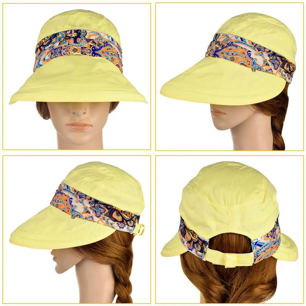Vbiger New Detachable Sunbonnet for Outdoors Sport Foldable Visor with Zipper and Huge Bongrace